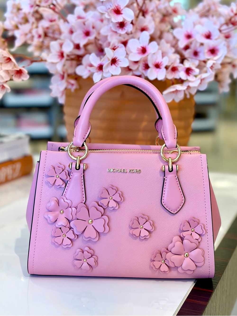 Michael kors Marilyn Small Floral Embellished Satchel Crossbody - Picture 9 of 10
